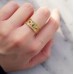 Χρυσό Βυζαντινό δαχτυλίδι Κ14 με ζιργκόν